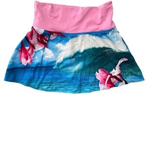 Little GIRLS Vintage Y2K Swimsuit COVERUP SKIRT Size Medium
